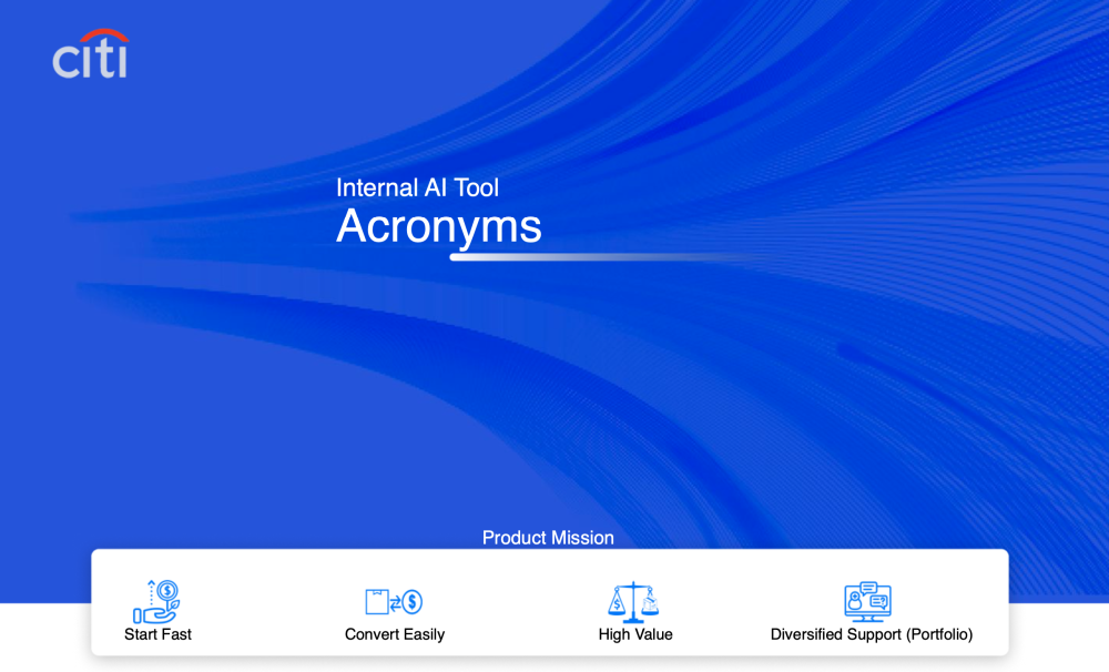 Citi Bank – Acronyms